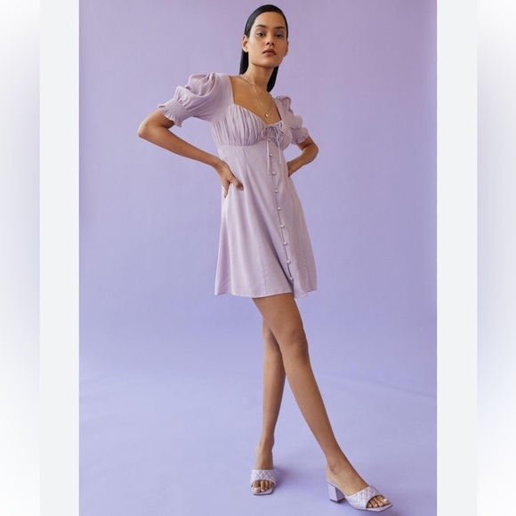 Urban Outfitters Dresses & Skirts - NEW Urban Outfitters Women Dress‎ XS Purple Milkmaid Babydoll Persephone Mini